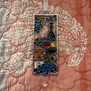 GANZ Multicolor Wine and Cheese Suncatcher